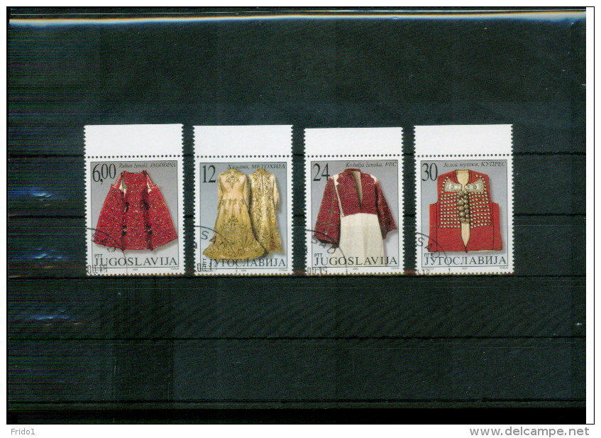 Jugoslawien / Yugoslavia / Yougoslavie 2000 Michel 3000-03 National Costumes  Sauiber Gestempelt / Fine Used - Oblitérés