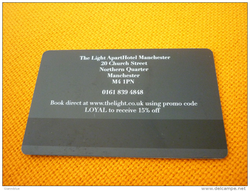 U.K. United Kingdom Manchester The Light Aparthotel Hotel Room Key Card - Grèce