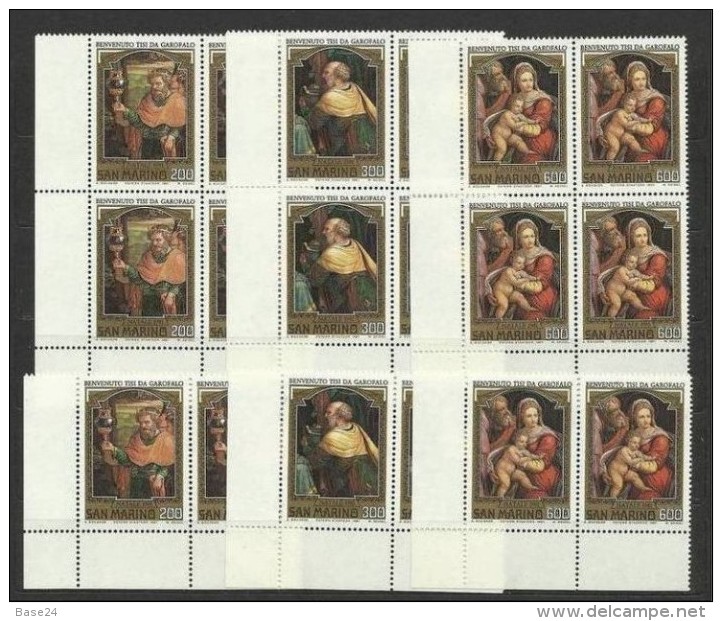 1981 San Marino Saint Marin NATALE  CHRISTMAS 6 Serie Di 3v.: Quartina+2 MNH** - Natale