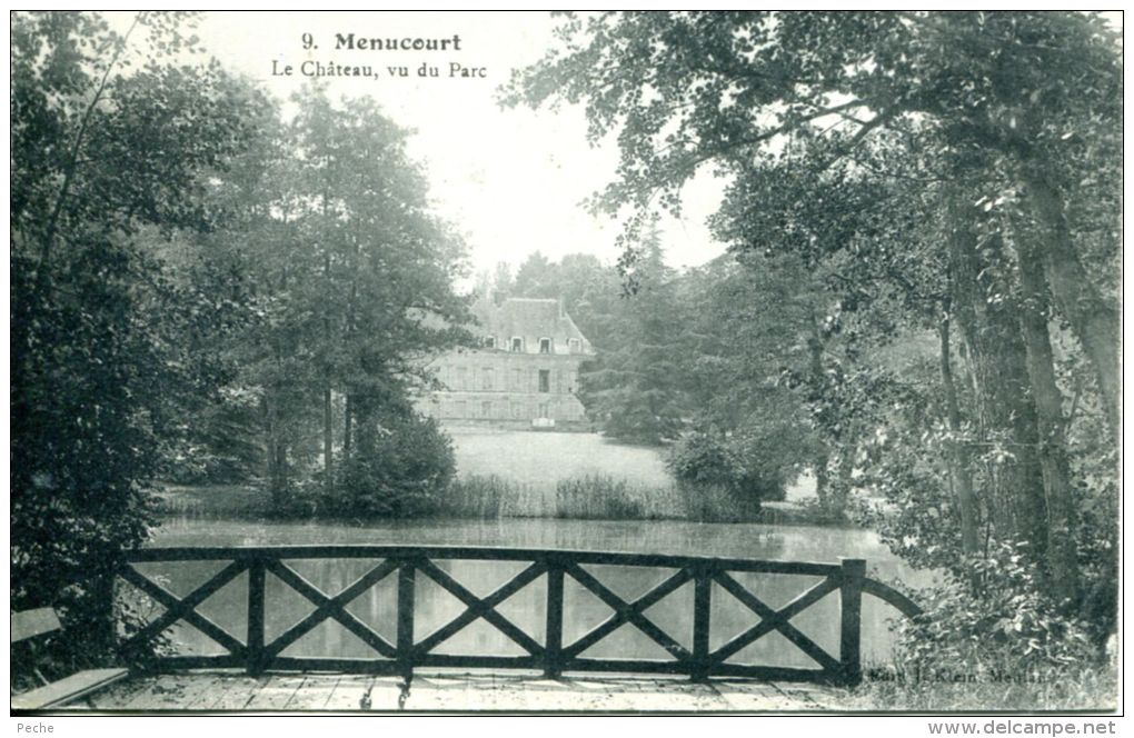 N°48843 -cpa Menucourt -le Château Vue Du Par- - Menucourt