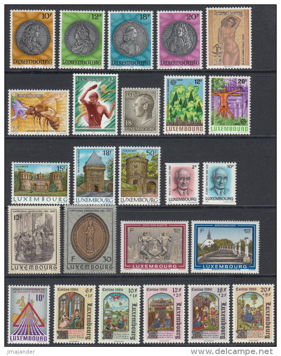 Luxembourg 1986 Complete Year Set Of 25 Stamps. Mi 1143-1167 MNH - Années Complètes
