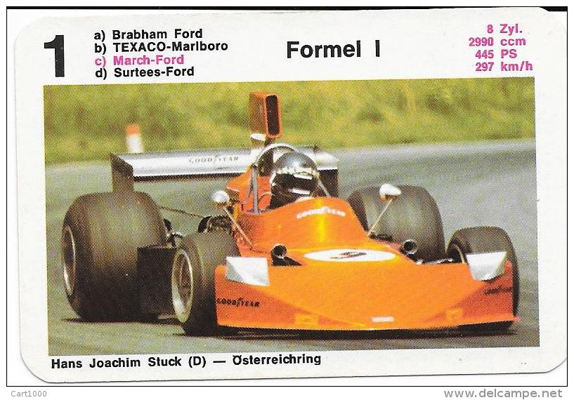 FORMULA 1 FORMEL 1 MARCH-FORD HANS JOACHIM STUCK OSTERREICHRING - Automobilismo - F1