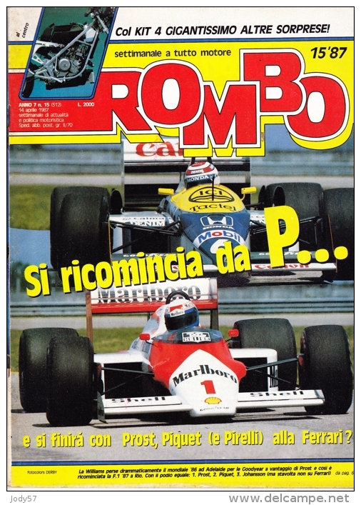 ROMBO - N.15 - 1987 - GP BRASILE F1 - Moteurs