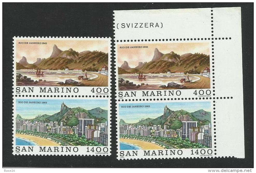 1983 San Marino  Saint Marin RIO DE JANEIRO 2 Serie Di 2v. MNH** Coppia - Geografia