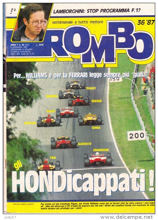 ROMBO - N.36 - 1987 - GP ITALIA F1 - Moteurs