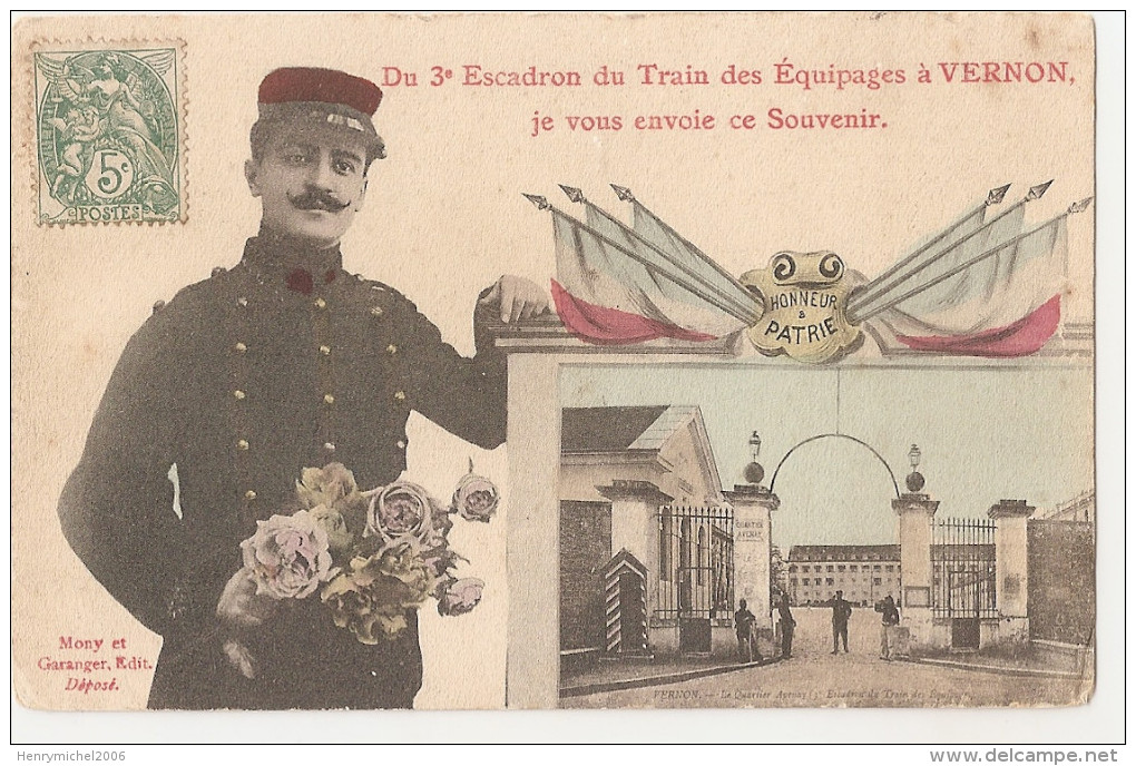 27 - Eure - Vernon - Du 3 E Escadron Du Train Des équipages Je Vous Envoie Ce Souvenir - Vernon