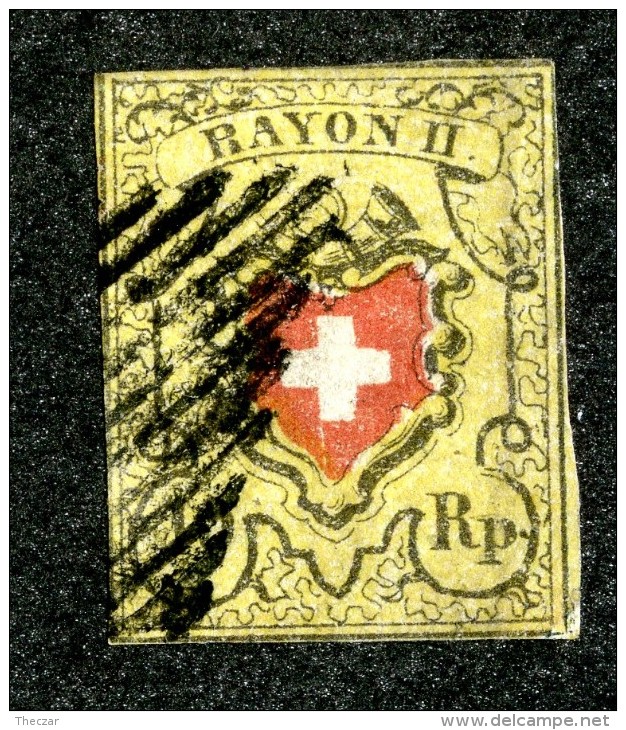 9957  Switzerland 1850 Zumstein #16 II (o)  Michel #8 II - 1843-1852 Federal & Cantonal Stamps