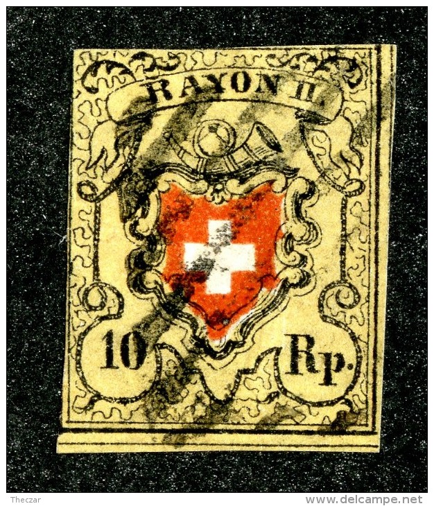 9959  Switzerland 1850 Zumstein #16 II (o)  Michel #8 II - 1843-1852 Kantonalmarken Und Bundesmarken