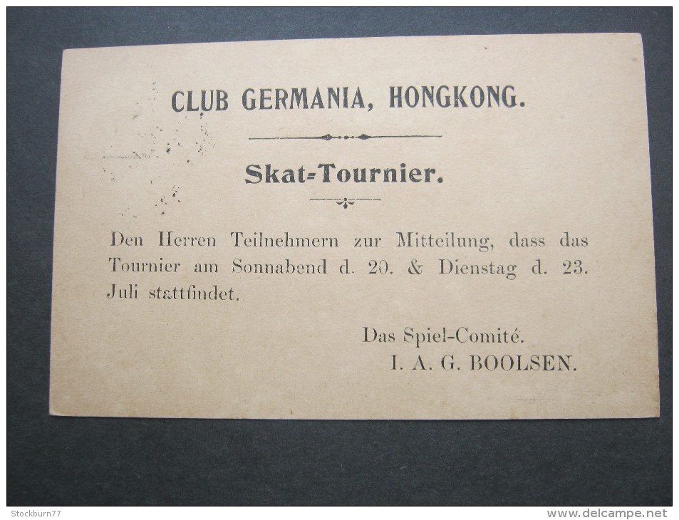 HONGKONG,  1907, Ganzsache Mit Rs. Zudruck - Brieven En Documenten