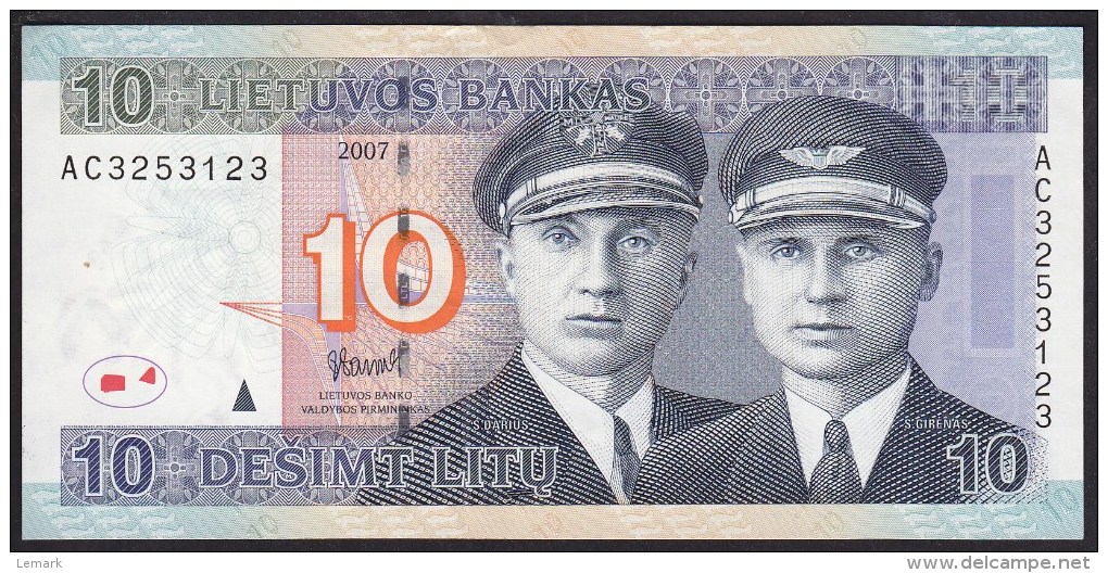 Lithuania 10 Litu 2007 P68 UNC - Lituania