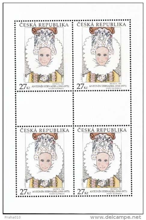 Czech Rep. / Stamps (2015) 0869 PL: Works Of Art On Postage Stamps - Antonin Strnadel (1910-1975) "The Bride" (1960) - Blocks & Sheetlets