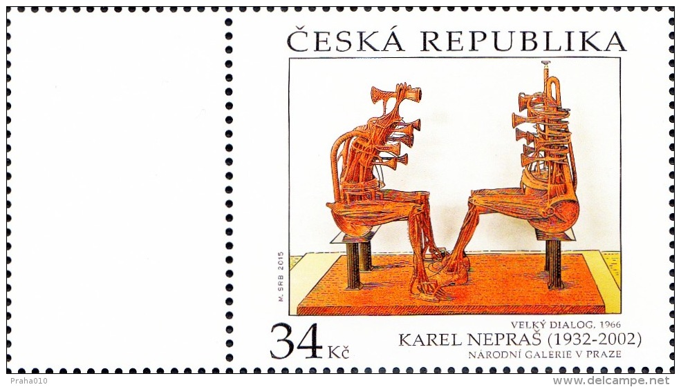 Czech Rep. / Stamps (2015) 0871 KL: Works Of Art On Postage Stamps - Karel Nepras (1932-2002) "Great Dialogue" (1966) - Neufs