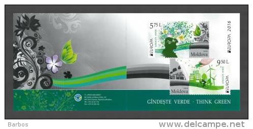 2016 , MOLDOVA ,  MOLDAVIE  , EUROPA  CEPT , THINK GREEN , Booklet , MNH - 2016