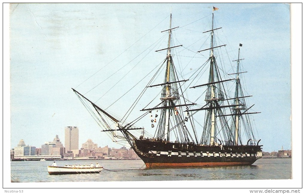 CT--N--1637--   U.S.S.  CONSTITUTION  (  OLD IRONSIDE  )  BOSTON    MASS. - Oorlog