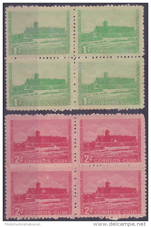 1949-134 CUBA. REPUBLICA. 1949. Ed.420-21. CASTILLO DE JAGUA. CASTLE. ORIGINAL NO GUM. - Neufs