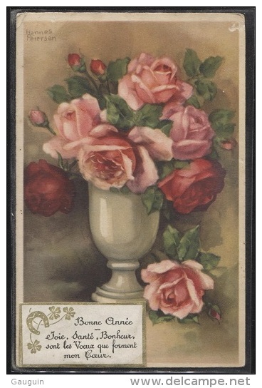 CPA - Illustration Signée HANNES PETERSEN - BOUQUET De  ROSES - Edition ? - Petersen, Hannes