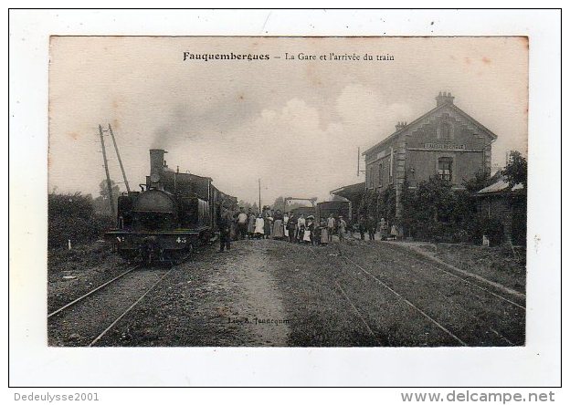 Mar16  6274110   Fauquembergues   La Gare Et L´arrivée Du Train - Fauquembergues