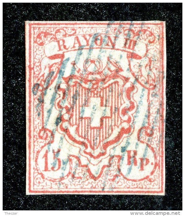 9977  Switzerland 1852 Zumstein #20  (o)  Michel #12 - 1843-1852 Kantonalmarken Und Bundesmarken