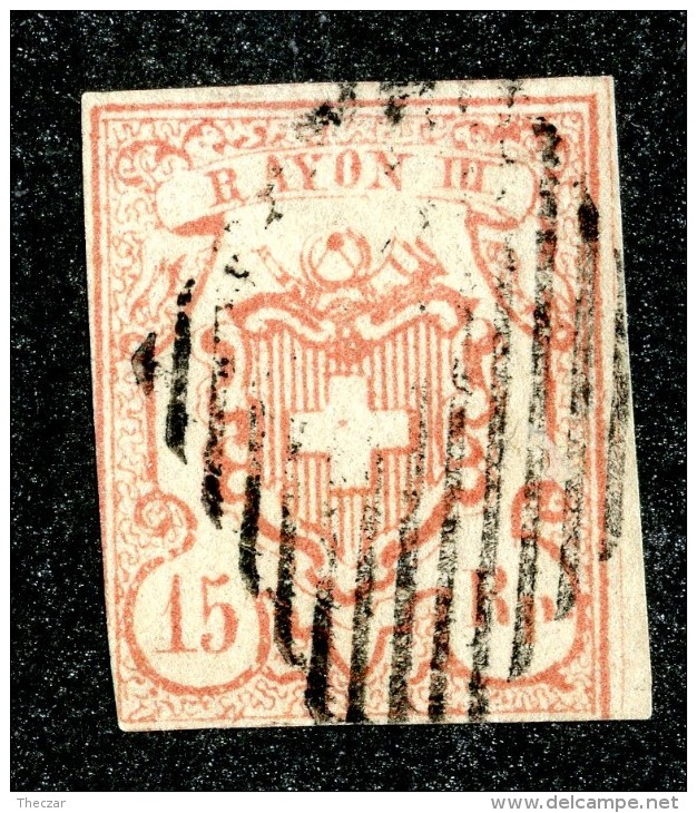 9979  Switzerland 1852 Zumstein #20  (o)  Michel #12 - 1843-1852 Federal & Cantonal Stamps