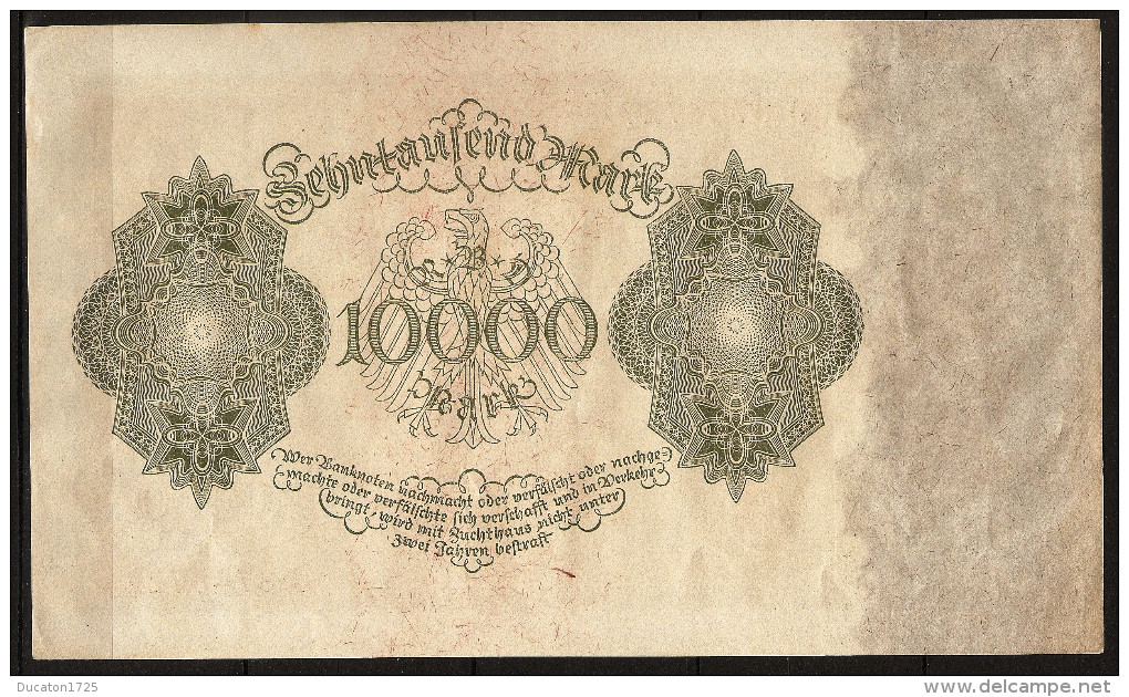 10000 Mark, Reichsbanknote. (Berlin) 19/01/1922. Allemagne/Germany. SUP - 10000 Mark