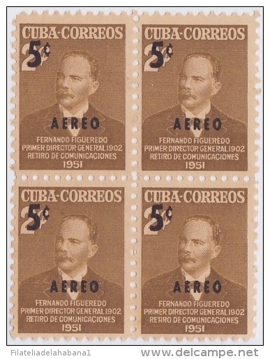 1952-258 CUBA. REPUBLICA. 1952. Ed.480. 5c RETIRO DE COMUNICACIONES. FERNANDO FIGEREDO NO GUM - Neufs