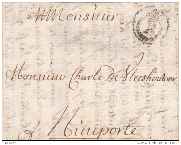 France 1716 Entier Bordeaux Grande Poste Lenain No. 3 Pour Nieuwpoort Flandres Belgique (o63) - 1701-1800: Precursors XVIII