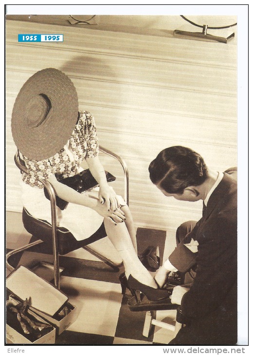 CPM FASHION Shoes - Chaussures SKOringen - Femme Rétro Talon Aiguille Capeline Vendeur Repose Pied - 1955 /1995 - Mode