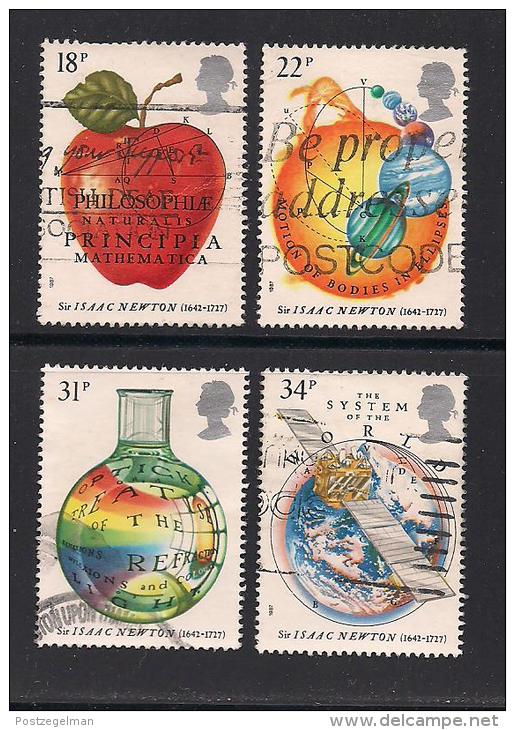 UK, 1987, Cancelled Stamps , The Principia Mathematics, 1101-1104, #14473 - Usados