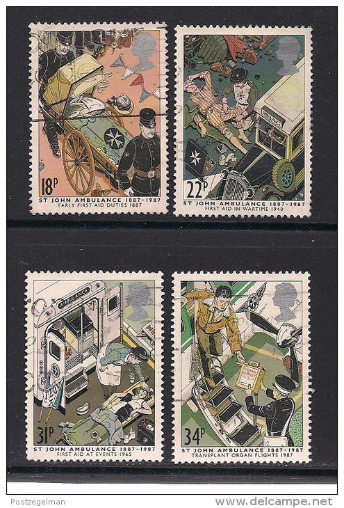 UK, 1987, Cancelled Stamps , St. John's Ambulance, 1109-1112, #14474 - Used Stamps