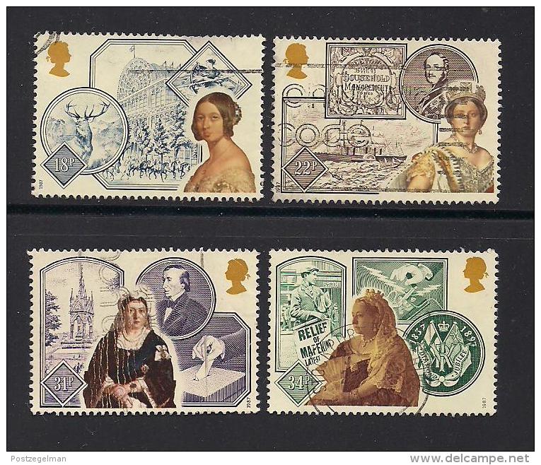 UK, 1987, Cancelled Stamps , Queen Victoria, 1117-1120, #14476 - Used Stamps