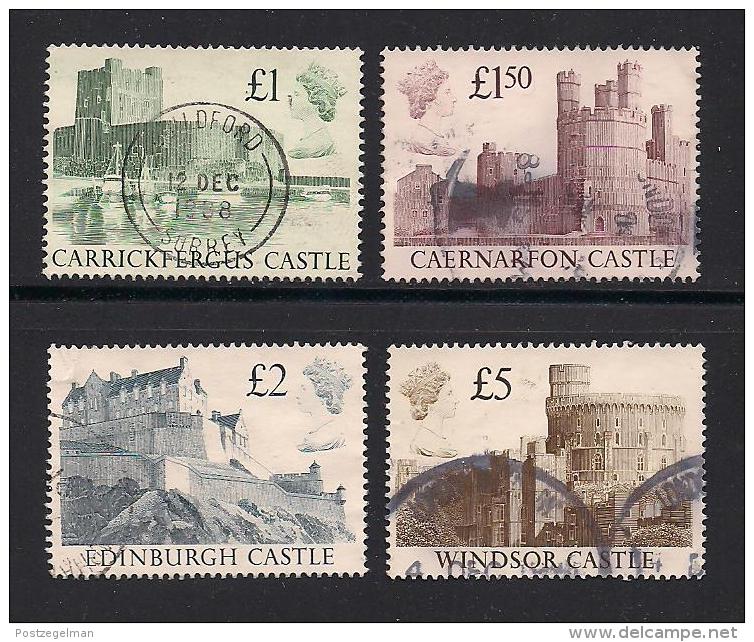 UK, 1988, Cancelled Stamps , Castles,  1174-1177, #14530 - Used Stamps