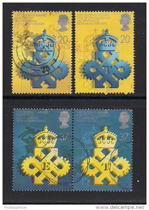 UK, 1990, Cancelled Stamps , Queen's Awards,  1266-1269, #14538 - Used Stamps