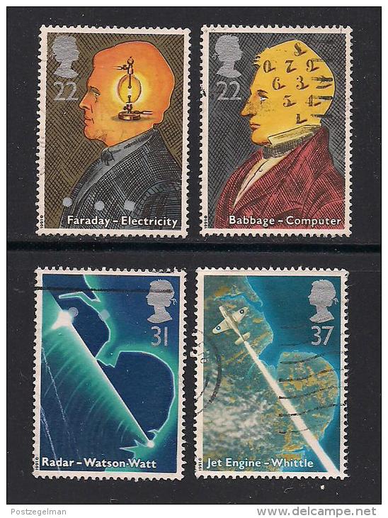 UK, 1991, Cancelled Stamp(s) , Scientific Achievements,  1320-1323, #14547 - Usados