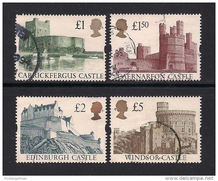 UK, 1992, Cancelled Stamp(s) , Castles,  1396-1399, #14560 - Usati