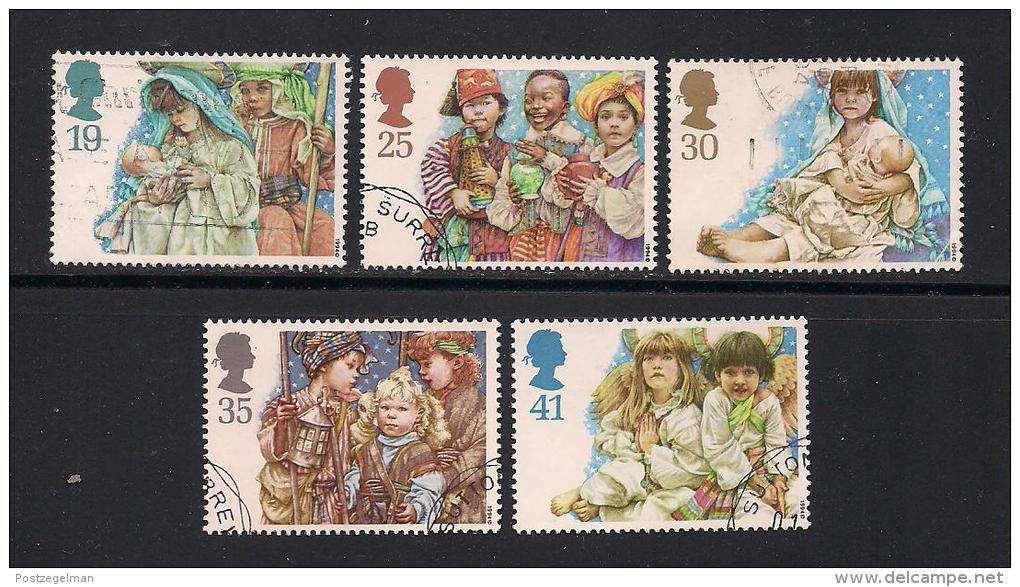 UK, 1994, Cancelled Stamp(s) , Christmas  ,  1539-1543  #14587 - Used Stamps