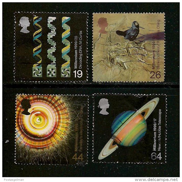 UK, 1999, Cancelled Stamp(s) , Millenium Series The Scientist,  Sg1413-1416, #14627 - Used Stamps