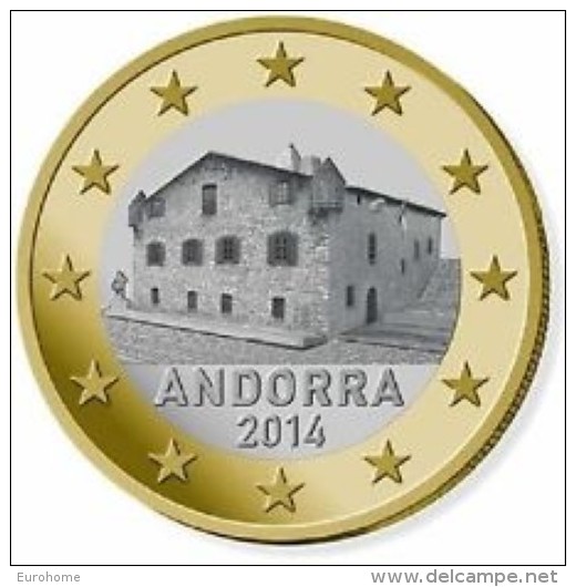 Andorra 2014    1 Euro  ZEER ZELDZAAM / EXTREME RARE !!  UNC Du Rouleaux .LEVERBAAR - LIVRABLE !! - Andorre