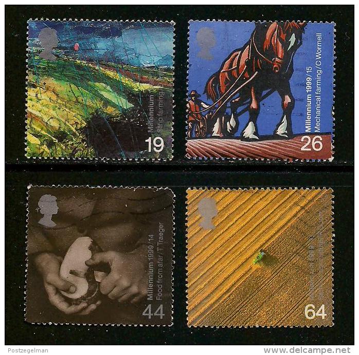 UK, 1999, Cancelled Stamp(s) , Millenium Series The Farmers,  Sg1417-1420, #14628 - Used Stamps