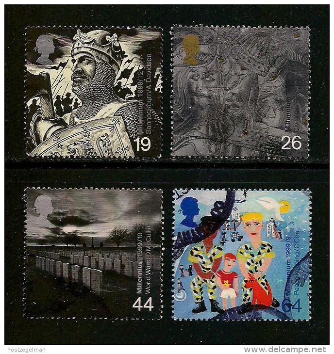 UK, 1999, Cancelled Stamp(s) , Millenium Series The Soldiers,  Sg1421-1424, #14629 - Usati