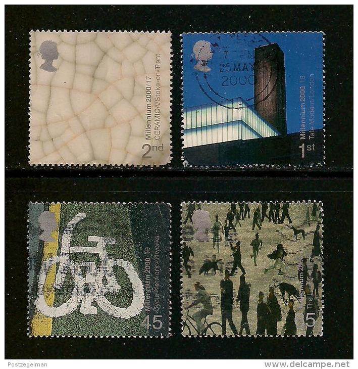 UK, 2000, Cancelled Stamp(s) , Millenium Series The Projects 5,  Sg1455-1458, #14636 - Used Stamps