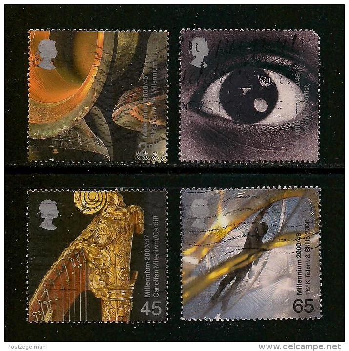 UK, 2000, Cancelled Stamp(s) , Millenium Series The Projects 12,  Sg1485-1488, #14203 - Gebruikt