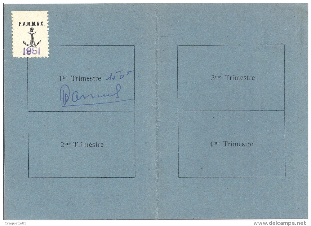 AMICALE DES ANCIENS MARINS -LE GODET RHODANIEN" 1951 - Autres & Non Classés