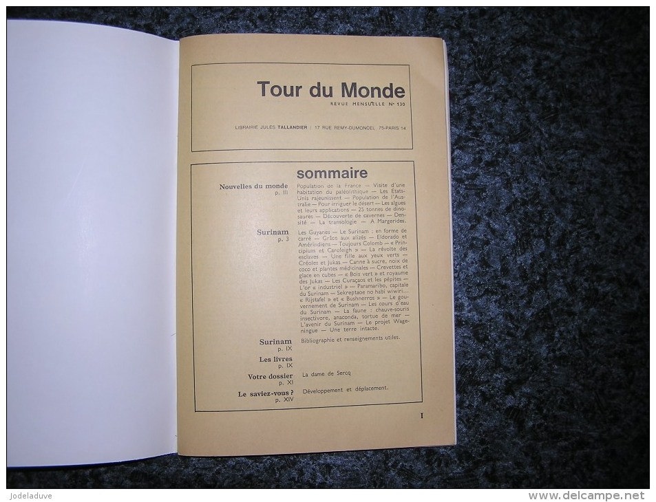 TOUR DU MONDE Surinam Amérique Du Sud Vignettes Revue Pays Géographie - Géographie