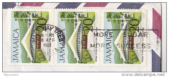 1981 JAMAICA Cover SUGAR SLOGAN More SUGAR MORE SUCCESS To GB Stamps - Food
