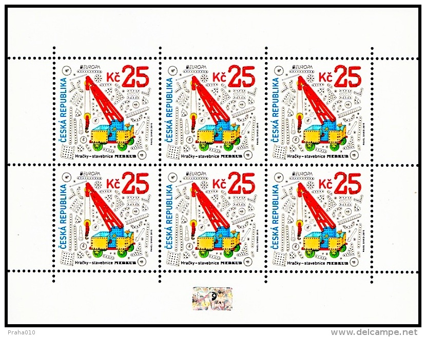 Czech Rep. / Stamps (2015) 0848 PL: EUROPA "Toys" - Merkur Modelling System (rail Crane); Painter: Pavel Sivko - Nuevos