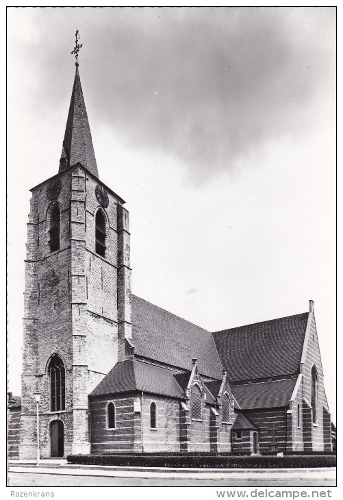 Grote Kaart Dorp - St. Benedictuskerk MORTSEL Gekarteld - Mortsel