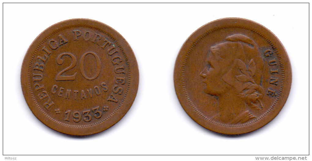 Guinea Portuguese 20 Centavos 1933 - Guinea Bissau