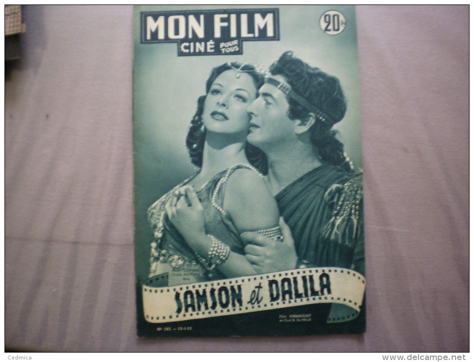 MON FILM N°283 DU 23-1-52 HEDY LAMARR ET VICTOR MATURE DANS SAMSON ET DALILA - Kino