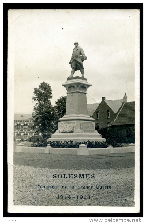 Cpa Carte Photo Du 59 Solesmes Monument De La Grande Guerre 1914-1918   LIOB18 - Solesmes