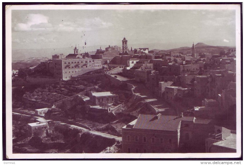 Jordanian Jordan 1952 Jerusalem Airmail Postcard Via "SAS" - Scandinavian Airlines - Jordan